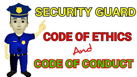code of conduct for security guards